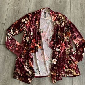 Rags and couture ligh cardigan very beautiful flower print